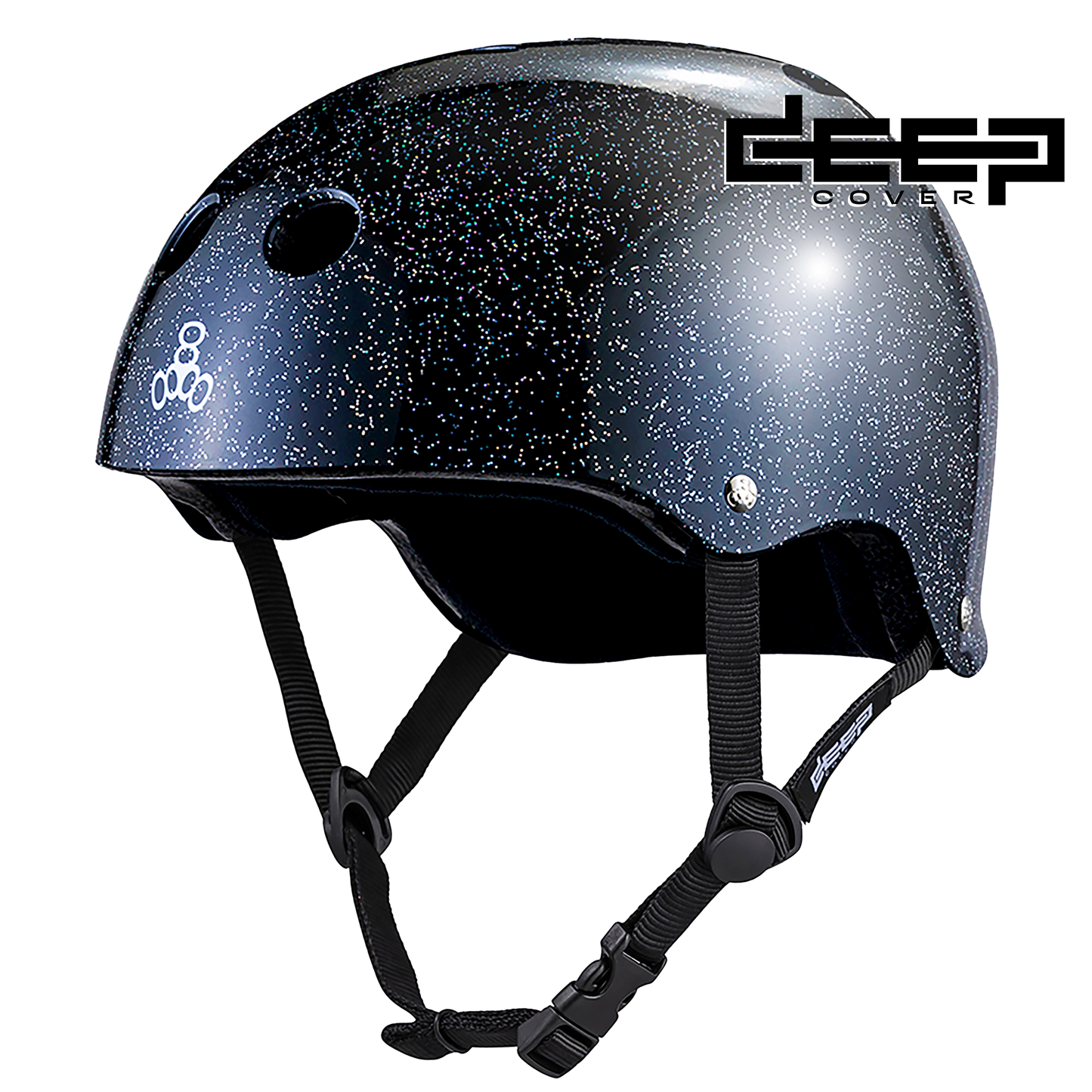 Triple 8 | Deep Cover Helmet - Glitter Edition - Black Glitter