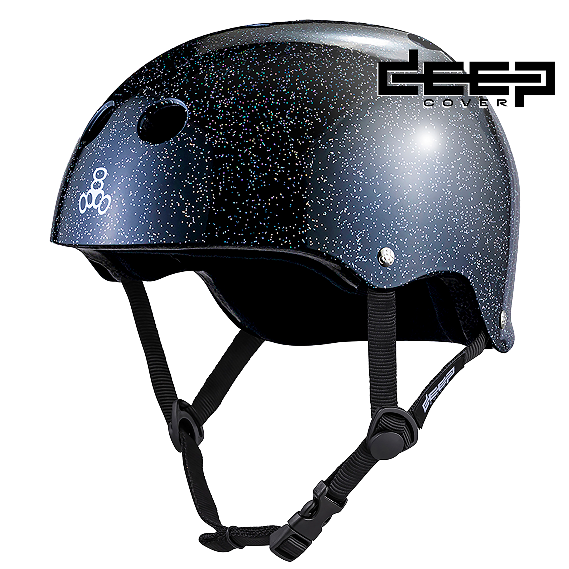 Triple 8 | Deep Cover Helmet - Glitter Edition - Black Glitter